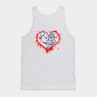 Kawaii Cute Koala With Heart Tank Top